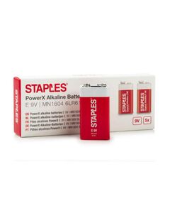STAPLES POWERX 6LR61 9V ΜΠΑΤΑΡΊΕΣ E-BLOCK 5ΤΜΧ (390683) (STP390683)