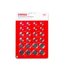 STAPLES POWERX ALCALINE & LITHIUM COIN CELLS MULTIPACK (390685) (STP390685)
