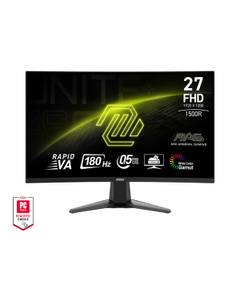 MSI MONITOR GAMING MAG 27C6F, CURVED VA FHD, 27", 16:9, 250CD/M2, 3000:1, 0.5MS, 180HZ, 1920X1080, 2XHDMI/ 1XDP/ HP OUT, BLACK, 3YW.