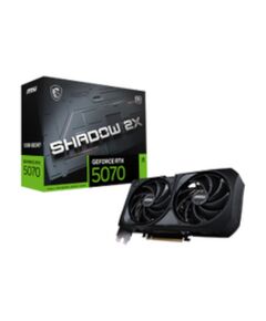 MSI VGA PCI-E NVIDIA GF RTX 5070 12G SHADOW 2X OC, 12GB/192BIT, GDDR7, HDMI/3XDP, 2 SLOT FANSINK, DUAL FAN, 3YW.