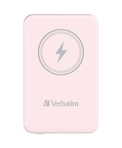 VERBATIM CHARGE 'N' GO MAGNETIC WIRELESS POWER BANK 5000 MAH PINK