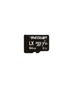 PATRIOT LX MICROSD/XC, 64GB C10 U1 80/10MBS NO-ADAPTER