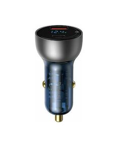 BASEUS CAR CHARGER PARTICULAR DIGITAL DISPLAY C+U, PD 3.0 QC 4.0+, SCP, PPS, 5A, 65W SILVER (CCKX-C0A) (BASCCKX-C0A)