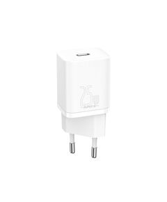 BASEUS SUPER SI 1C TRAVEL  QUICK CHARGER WHITE (25W) (CCSP020102) (BASCCSP020102)