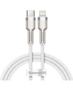 BASEUS CAFULE BRAIDED USB-C TO LIGHTNING CABLE 20W WHITE1M (CATLJK-A02) (BASCATLJK-A02)
