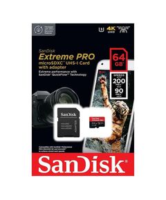 SANDISK EXTREME PRO MICROSDXC UHS-I 64GB CARD (SDSQXCU-064G-GN6MA) (SANSDSQXCU-064G-GN6MA)