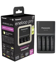PANASONIC ENELOOP PRO SMART PLUS BQ-CC55 ΦΟΡΤΙΣΤΉΣ 4 ΜΠΑΤΑΡΙΏΝ NI-MH ΜΕΓΈΘΟΥΣ AA/AAA ΣΕΤ ΜΕ 4X AA 2500MAH (39230434) (PAN39230434)