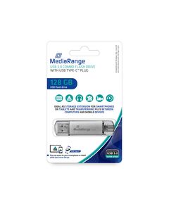 MEDIARANGE USB 3.0 COMBO FLASH DRIVE WITH USB TYPE-C™ PLUG, 128GB (MR938)
