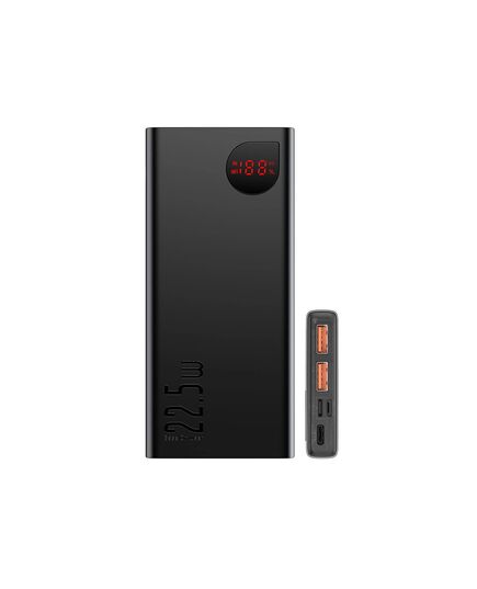 BASEUS ADAMAN OVERSEAS EDITION 2021 POWER BANK 10000MAH 22.5W ΜΕ 2 ΘΎΡΕΣ USB-A ΚΑΙ ΘΎΡΑ USB-C POWER DELIVERY / QUICK CHARGE 3.0 ΜΑΎΡΟ (PPAD070001) (BASPPAD070001)