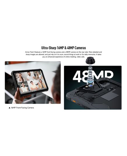 ULEFONE TABLET ARMOR PAD 2, 11" 8/256GB, 18600MAH, IP68/IP69K, 4G, ΜΑΎΡΟ