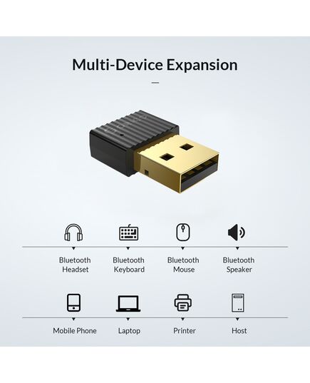 ORICO USB ΑΝΤΆΠΤΟΡΑΣ BLUETOOTH 5.0 BTA-508, ΜΑΎΡΟΣ
