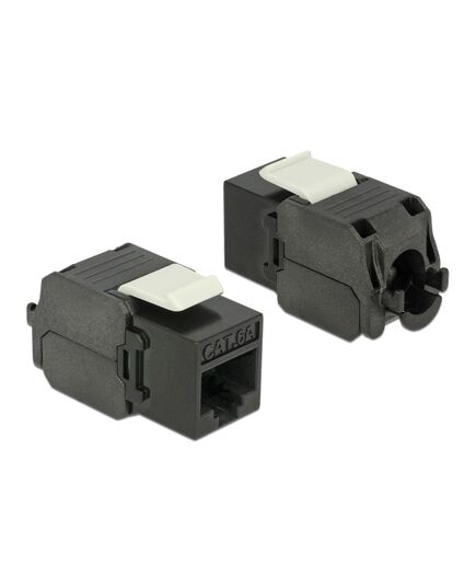 POWERTECH KEYSTONE MODULE RJ45 FEMALE CAB-N150, CAT.6Α UTP 180°, ΜΑΎΡΟ