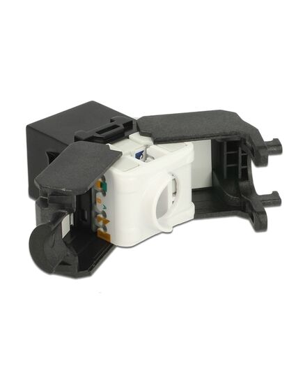 POWERTECH KEYSTONE MODULE RJ45 FEMALE CAB-N150, CAT.6Α UTP 180°, ΜΑΎΡΟ