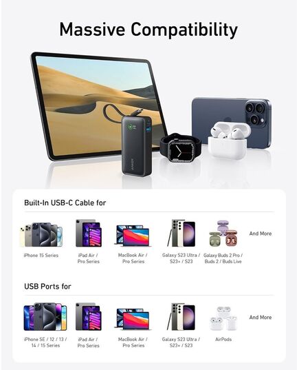 ANKER NANO 545 POWERBANK 10,000MAH PD 30W MAX OUTPUT
