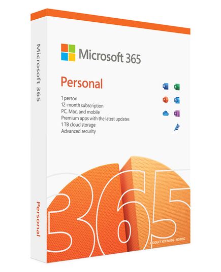 MICROSOFT OFFICE 365 PERSONAL QQ2-00989, ENGLISH, MEDIALESS P8, 1 ΈΤΟΣ