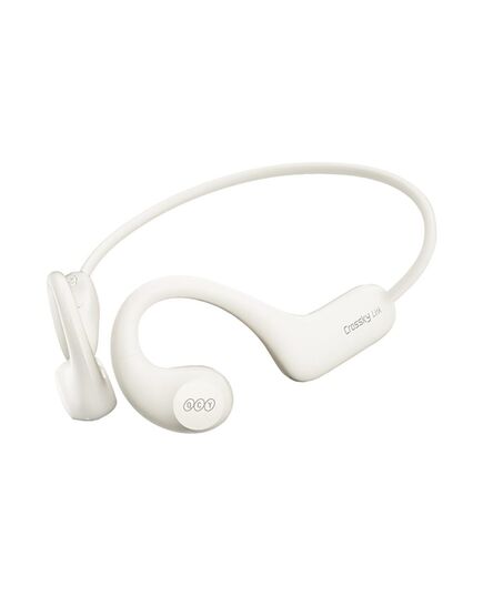 QCY CROSSKY LINK WHITE - OPEN EAR AIR CONDUCTION HEADPHONES SPORTS WATERPROOF IPX6 HEADSET BT 5,3