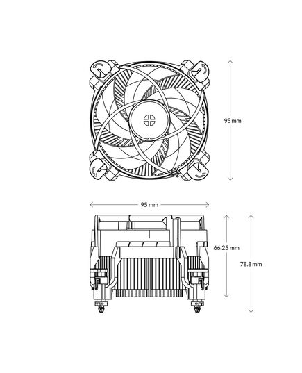 ARCTIC ALPINE 17 – 95W CPU COOLER FOR INTEL SOCKET 1700
