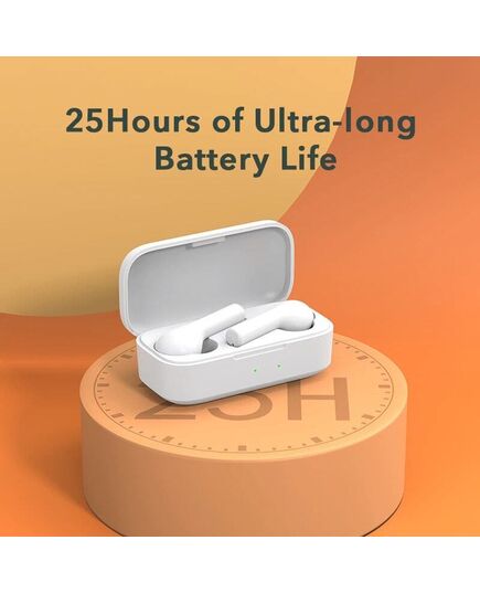 QCY T5 TWS WHITE TRUE WIRELESS GAMING EARBUDS 5.1 BLUETOOTH HEADPHONES ENC IPX5 SPEAKER 6MM 5HRS