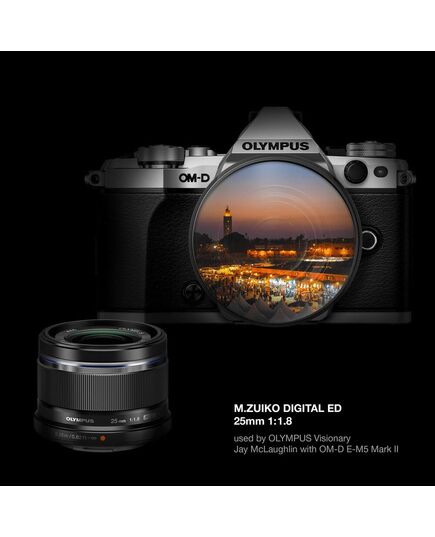 OLYMPUS 25MM 1:1.8 BLACK M.ZUIKO DIGITAL (ES-M2518) LENSE MICRO FT