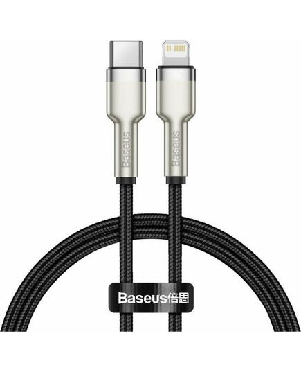 BASEUS USB-C CABLE FOR LIGHTNING CAFULE, PD, 20W, 0,25M BLACK (CATLJK-01) (BASCATLJK-01)