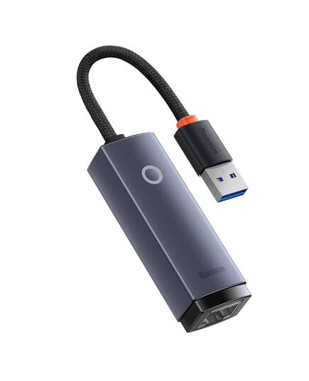 BASEUS NETWORK ADAPTER LITE SERIES USB TO RJ45, 1000MBPS (GREY) (WKQX000113) (BASWKQX000113)