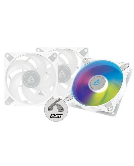 ARCTIC P12 PWM PST A-RGB WHITE - PACK OF 3PCS - 0DB – 120MM PRESSURE CASE FAN PWM