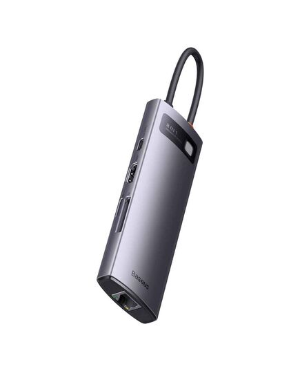 BASEUS HUB 8IN1 STARJOY SERIES, USB-C TO 3X USB 3.1 + HDMI + USB-C PD + RJ45 + MICROSD/SD (WKWG080213) (BASWKWG080213)