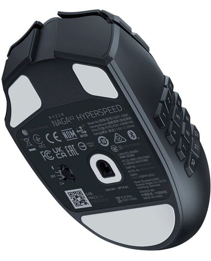 RAZER NAGA V2 HYPERSPEED - WIRELESS MMO GAMING MOUSE - 30K DPI - 2.4GHZ / BLUETOOTH - 19 BUTTONS