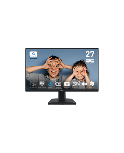 MSI MONITOR PRO MP275, FLAT IPS FHD, 27", 16:9, 300 CD/M2, 1000:1, 1MS, 100HZ, 1920X1080, HDMI/VGA/HP OUT, 2X 2W SPEAKERS, BLACK, 2YW.