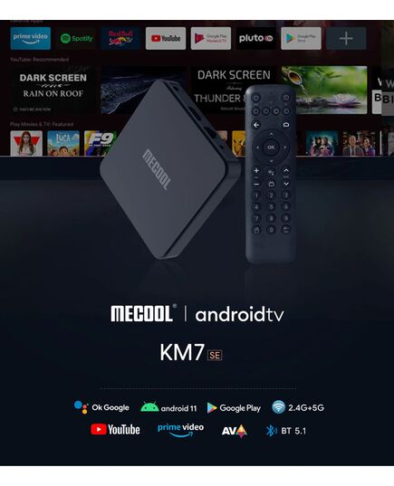 MECOOL TV BOX KM7 SE, GOOGLE ΠΙΣΤΟΠΟΊΗΣΗ, 4K, 2/32GB, WIFI, ANDROID 11