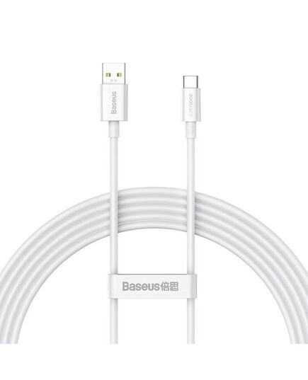BASEUS SUPERIOR SERIES CABLE USB TO USB-C 65W PD 2M WHITE (CAYS001002) (BASCAYS001002)