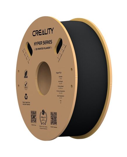 CREALITY HYPER PLA BLACK 3D PRINTER FILAMENT, HIGH SPEED, 1 KG SPOOL1.75