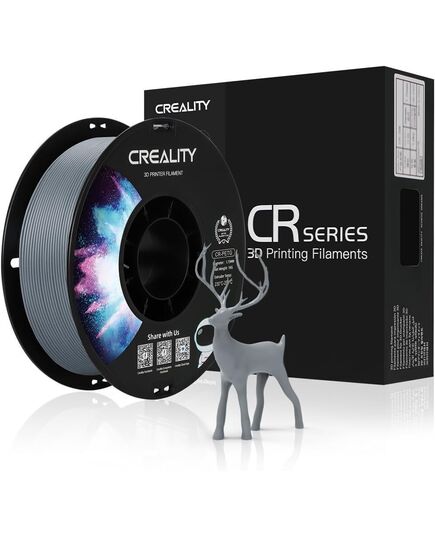 CREALITY CR-PETG GREY 3D PRINTER FILAMENT, HARD GLOSSY, TENSILE STR. 49MPA 1 KG 1.75 3301030039 GRAY