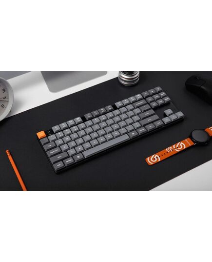 KEYCHRON K1 MAX (K1M-H1) ANSI 80% TKL BLACK FULL ASSEMBLED RED SWITCH RGB HOT-SWAP WIRED LOW PROFILE