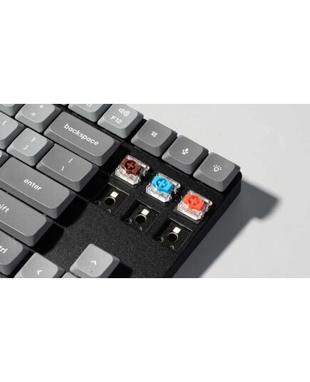 KEYCHRON K1 MAX (K1M-H1) ANSI 80% TKL BLACK FULL ASSEMBLED RED SWITCH RGB HOT-SWAP WIRED LOW PROFILE