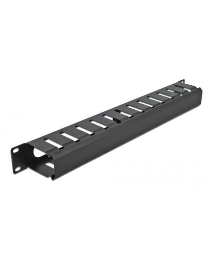 POWERTECH CABLE MANAGEMENT NETW-0028 ΓΙΑ RACK 19"/1U, ΜΕΤΑΛΛΙΚΌ, ΜΑΎΡΟ