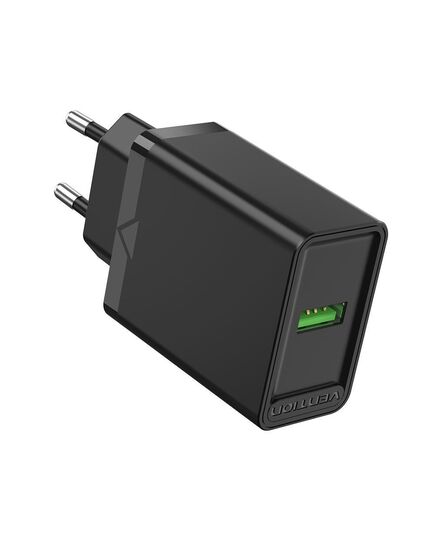 VENTION USB WALL CHARGER (18W) EU BLACK (FABB0-EU) (VENFABB0-EU)