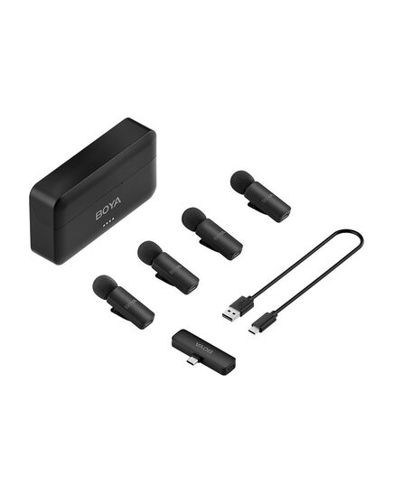 BOYA BY-V4U WIRELESS 4 PERSON 4-CHANNEL MINI LAVALIER USB-C 2.4GHZ MICROPHONE