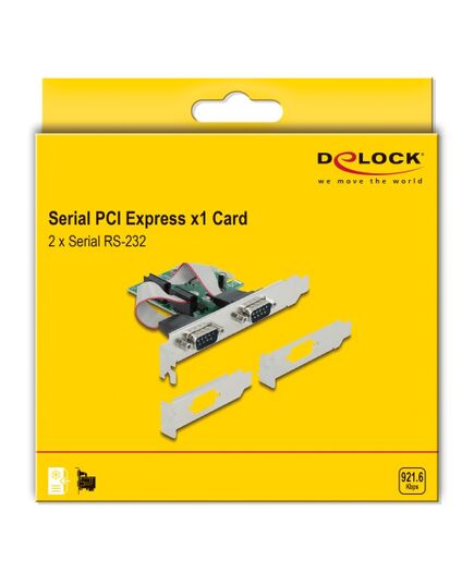 DELOCK ΚΆΡΤΑ ΕΠΈΚΤΑΣΗΣ PCIE ΣΕ 2X RS-232 90007, 921.6KBPS