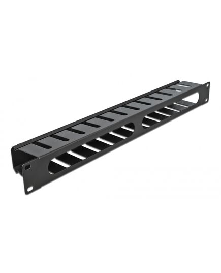 POWERTECH CABLE MANAGEMENT NETW-0028 ΓΙΑ RACK 19"/1U, ΜΕΤΑΛΛΙΚΌ, ΜΑΎΡΟ