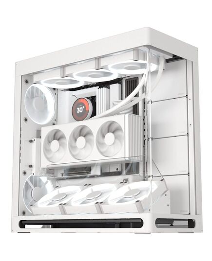 HAVN HS 420 VGPU WHITE PREMIUM MIDI TOWER CASE - WITH VERTICAL GPU SUPPORT