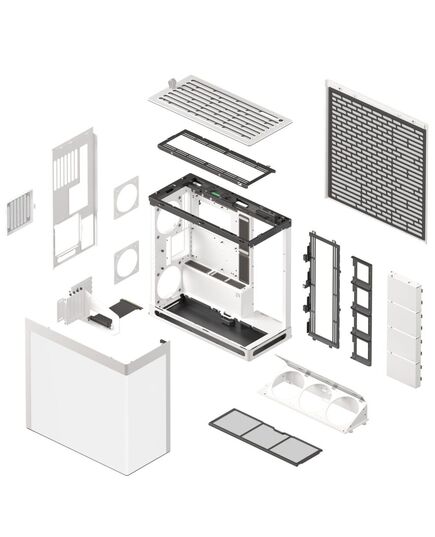HAVN HS 420 VGPU WHITE PREMIUM MIDI TOWER CASE - WITH VERTICAL GPU SUPPORT