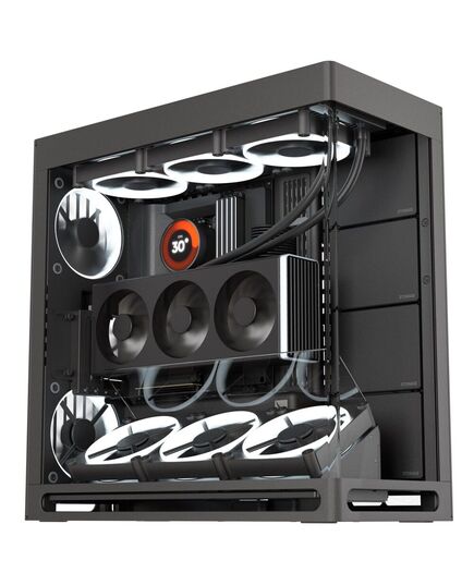 HAVN HS 420 VGPU BLACK PREMIUM MIDI TOWER CASE - WITH VERTICAL GPU SUPPORT