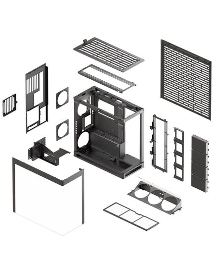 HAVN HS 420 VGPU BLACK PREMIUM MIDI TOWER CASE - WITH VERTICAL GPU SUPPORT