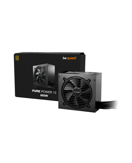 BEQUIET PSU PURE POWER 12 850W BP004EU, GOLD, ECEPIONALLY SILENT 12CM FAN, 10YW.