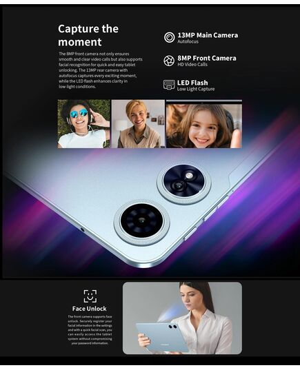 TECLAST TABLET T60 PLUS, 12", 6/128GB, 4G, ANDROID 14, 8000MAH, ΜΠΛΕ
