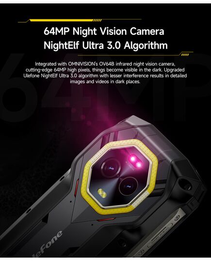 ULEFONE SMARTPHONE ARMOR MINI 20, 4.7", 8/256GB, 4G, 6200MAH, IP68/IP69K, ΜΑΎΡΟ