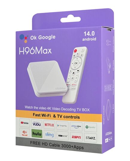 H96 MAX TV BOX H313, 4K, 2/16GB, WIFI 6, BLUETOOTH, ANDROID 14