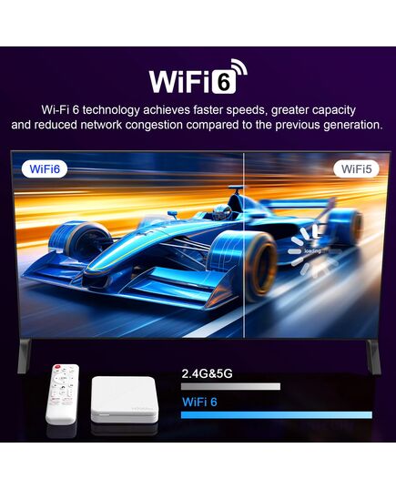 H96 MAX TV BOX H313, 4K, 2/16GB, WIFI 6, BLUETOOTH, ANDROID 14