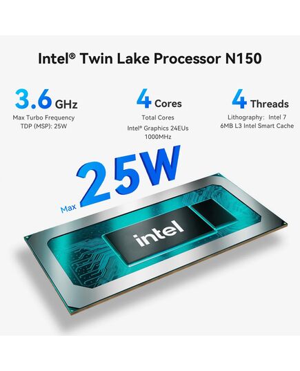 BEELINK MINI PC EQ14, INTEL N150, 16GB, 500GB M.2, WINDOWS 11 PRO